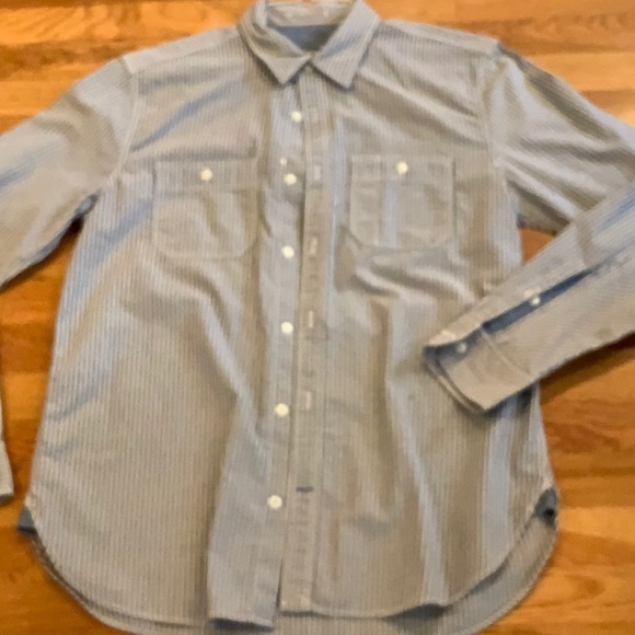 GAP Tops - Blue and White Gap striped, button down, Medium GAP Tops - Blue and White Gap striped, button down, Medium